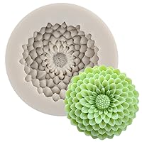 3D Chrysanthemum Flower Silicone Mold Flower Fondant Molds For Cake Decorating Cupcake Topper Candy Chocolate Gum Paste Polymer Clay Set Of 1