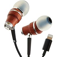 Symphonized MFI Wired Headphones for iPhone, Wooden Lightning Headphones, Wired Earbuds for iPhone with Apple Certified Lightning and Built-in Mic