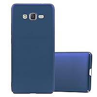 Case Compatible with Samsung Galaxy J7 2015 in Metal Blue - Shockproof and Scratch Resistent Plastic Hard Cover - Ultra Slim Protective Shell Bumper Back Skin