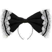 Black & White Dark Creepy Doll Headband - One-Size - Unique Halloween Accessory in Plastic, Fabric, & Polyester - 1 Pc.