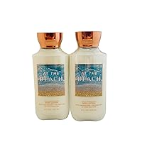 Bath & Body Works Bath and Body Works At The Beach Super Smooth Lotion Sets Gift For Women 8 Oz -2 Pack (At Beach) 16 Fl Oz
