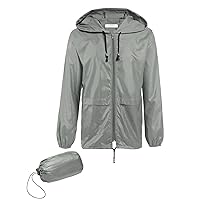COOFANDY Mens Packable Rain Jacket Lightweight Waterproof Raincoat with Hood Outdoor Rain Gear Travel Hiking Cycling