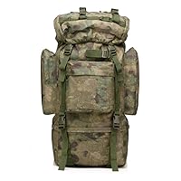 Outdoor Sports Pack Hiking Bag Tactical Rucksack Camo Knapsack Combat Camouflage Tactical Molle 65L Backpack - A-TACS FG