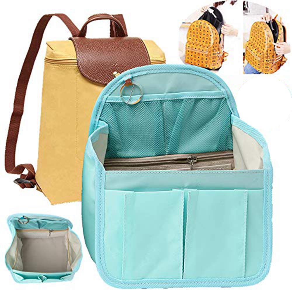 Buy (New 3rd UPGRADE) Nylon Backpack Organizer Insert mini, Backpack  Organizer,Backpack Organizer Insert, Women Backpack For Mummy Coach MCM LV  JanSport Anello (Small, Blue)