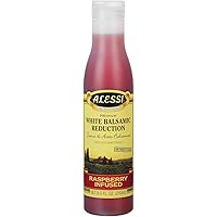 Balsamic Vinegar Reduction, Autentico from Italy, Ideal on Caprese Salad, Fruits, Cheeses, Meats, Marinades, Raspberry Balsamic (Raspberry Balsamic, 8.5 Fl Oz (Pack of 1))