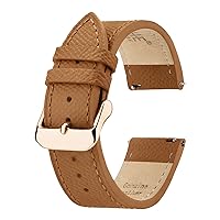 Ritche Quick Release Leather Watch Bands for Men Women 18mm 20mm 22mm Watch Band Compatible with Samsung Galaxy Watch 4 and 5/5 pro, Black/Brown/Coffee/Light Brown/Pink