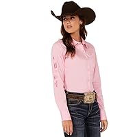Ariat Women's Wrinkle Resist Team Kirby Stretch Shirt, Prism Pink, X-Small