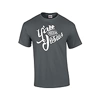 Ya'll Need Jesus Christian Short Sleeve T-Shirt-Charcoal-Large