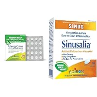 Boiron AllergyCalm 120 Tablets and SinusCalm 60 Tablets for Allergy and Sinus Symptom Relief