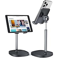 JSAUX Cell Phone Stand, Foldable Aluminum Adjustable Travel Phone Holder  for Desk, Compatible for iPhone 15 14 13 12 11 Pro Max X Xr Samsung S22 S21