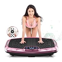 Vibration Plate Exercise Machine Whole Body Workout Vibration Fitness Platform for Home Fitness & Weight Loss + BT + Remote, 99 Levels