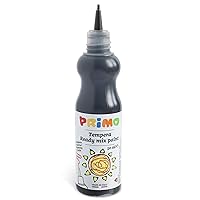 PRIMO Tempera Paint Bottle, 50ml, Black, Non-Toxic, Ergonomic, For Young Artists