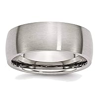 Titanium 8mm Brushed Band Ring