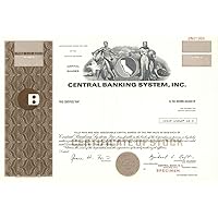 Central Banking System, Inc. - Specimen Stock Certificate