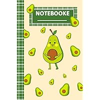 Notebook for kids with cute avocado drawing: A note with a cute avocado character. A cute thing that anyone can use.