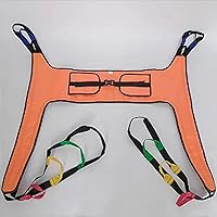 Patient Lifter Transfer Belt, Medical Transfer Belt, with Four-Point Support Full Body Strap, Patient Aid Toileting Sling,Orange