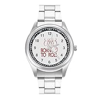 Bowling Bron to Roll Custom Watch Stainless Steel Wristwatch with Easy Read Dial for Women Men Fashion Gift