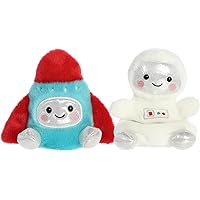 Aurora Adorable Palm Pals Set of Two - Cosmo Astronaut and Mars Rocket Ship - Pocket Sized Fun!