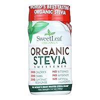SweetLeaf Organic Stevia Shaker Jar, 230 Servings