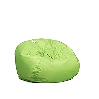 Classic Bean Bag Chair, Spicy Lime Smartmax, Durable Polyester Nylon Blend, 2 feet Round