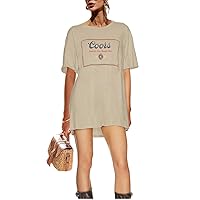 Womens Oversized Graphic T-Shirt Straight Relaxed Fit Summer Shirts Short Sleeve Tee Tops
