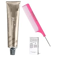 SIeekshop Comb + EVOLUTlON Cube BY Alfaprf Permanent Cream Haircolor Dye (w/SIeekshop PINK Comb) MADE IN ITALY Creme Hair Color - 10NB - Lightest Warm Natural Blonde