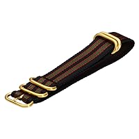 Clockwork Synergy® - 5 Ring Heavy NATO Yellow Gold Watch Strap Bands