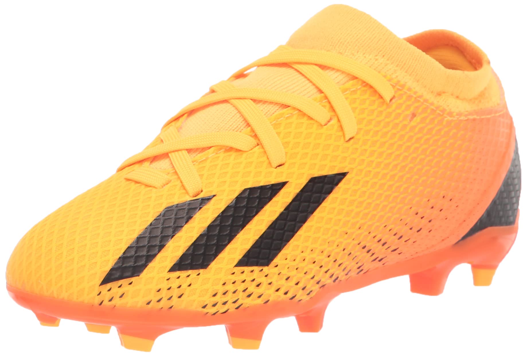 adidas X SPEEDPORTAL.3 Firm Ground Football Shoe, Solar Gold/Black/Team Solar Orange, 5.5 US Unisex Big Kid