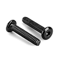 M8 x 30mm Flat Head Socket Head Screws Countersunk Bolts for Furniture Chair Table Desk Crib Bed, Stainless Steel 304 Black Finish, Fully Threaded, 20 PCS