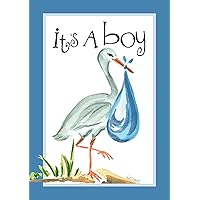 Toland Home Garden 1010214 It's a Boy Baby Boy Flag 28x40 Inch Double Sided Baby Boy Garden Flag for Outdoor House Gender Flag Yard Decoration