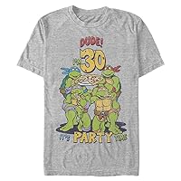 Nickelodeon Big & Tall Teenage Mutant Turtles Ninja Birthday 30 Men's Tops Short Sleeve Tee Shirt