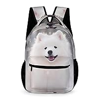 Cute Samoyed Backpack Adjustable Strap Daypack Lightweight Laptop Backpack Travel Business Bag for Women Men