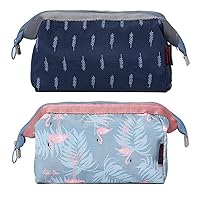 Cosmetic Toiletry Makeup Vanity Shaving Household Grooming Travel Storage Organizer bags pouch kit pack for men women girls travel (2 X Cosmetic pouch)