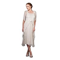 10709 Women's Second Wedding Vintage Style Dress in Ivory