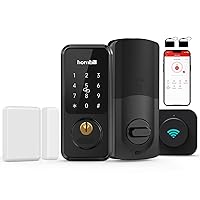 Wi-Fi & Bluetooth Smart Lock with Door Sensor Keyless Entry Smart Front Lock, Hornbill Touch Screen Keypads,App Control, Auto Lock, Compatible with Amazon Alexa, Remotely Control (Included G2 Gateway)