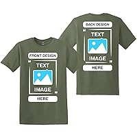 Gildan Custom T-Shirts - Personalized Unisex Crewneck Tee Shirt - Customize Your Image, Text & Photo - Men Women Adult