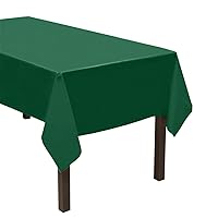 Party Essentials Heavy Duty Rectangle Plastic Table Cover Available in 24 Colors, 54 x 108, 1-Count, Hunter Green