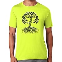 Men's Moisture-Wicking Celtic Tree of Life Yoga Tee Shirt