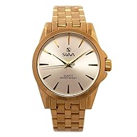 Russian Watch SL10239GW Mens Wrist Watch Gold Plated 3ATM