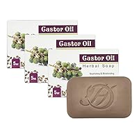 Castor Oil Herbal Soap | 3 Pack Natural Bar Soap for Face and Body | Nourishing and Rejuvenating | Infused with Castor Oil | Gentle for Men and Women | 5 Oz…