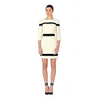 ANASTASIIA IVANOVA Day/Casual Mini Dress White Off/Black Color French Wool