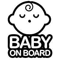 TOTOMO Baby on Board Sticker for Cars Funny Cute Safety Caution Decal Sign for Car Window and Bumper No Magnet - Sleeping Baby