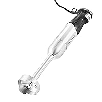 Elite Gourmet EHB1062 Variable Step-less Speed Immersion Hand Blender 500 Watts with Turbo, Stainless Steel Blades, Pressure Controlled Stick Mixer, Sauces, Soup, Smoothies, Baby Food, Stainless Steel