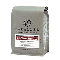 49th Parallel Coffee Roasters – Old School Espresso Whole Beans – Gourmet Coffee - Medium/Dark Roast Coffee, 12oz