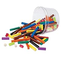 Learning Resources Cuisenaire Rods Small Group Set: 155 Piece Plastic Set, Multi-color , 3.2 H x 6 L x 6.1 W