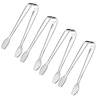Mini Serving Tongs, Small Serving Utensils for Catering, Kitchen Tongs, Food-Grade Premium 304 Stainless Steel Tongs, Heavy Duty (4.5