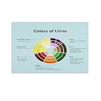 DFHEJG Hospital Examination Department Poster Urine Hydration Chart Art Poster (1) Canvas Painting Wall Art Poster for Bedroom Living Room Decor 24x16inch(60x40cm) Unframe-style