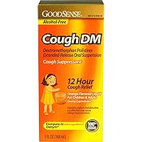 GoodSense Cough DM 12 Hour Relief, Childrens, Orange, Alcohol Free, 5 oz