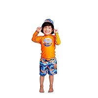 UV SKINZ Boys 3 Piece Sun and Swim Set with UPF 50+ Sun Protection – Boys Swimsuit, Toddler Swim Suits