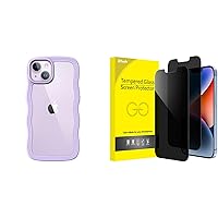 JETech iPhone 14 Plus Cute Case and Privacy Screen Protector Bundle